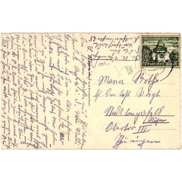 Market Square Monument Martin Luther Town Hall Luther Eisleben Germany Postcard - Picture 2 of 2